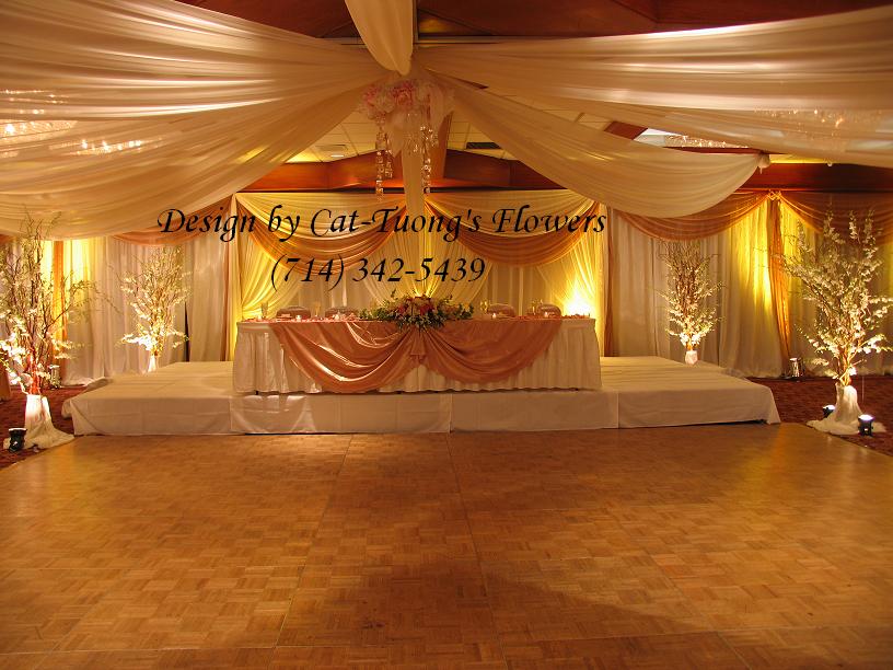 Cat Tuong Flowers Orange County Santa Ana Wedding Decorations Ceiling Draping