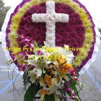 Cat Tuong Flowers Orange County Santa Ana Funeral Arrangement Wreath